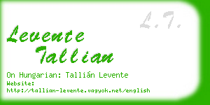 levente tallian business card